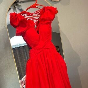 Elegant Red Women's Dress